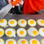 Thai Street Food – CRISPY CREPES Egg Pancakes Bangkok Thailand