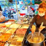 Thai Street Food NIGHT MARKET | Chonburi THAILAND