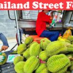 Food truck Durian Cutting Fruit Thailand Street Food Bangkok | food around me #Shorts