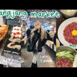 gwangjang market korean street food 🇰🇷 beef tartare, bungeo-ppang, donuts, spicy rice cakes, hotteok