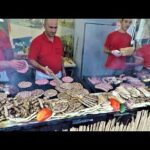 Italy Street Food Fair. Burgers, Sausages, Huge Steaks, Melted Cheese, Octopus and more