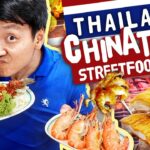 $1 NOODLES!  STREET FOOD Tour of CHINATOWN Yaowarat in Bangkok Thailand