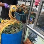 3 fast ways to cut Pineapple – fruits cutting skills | Taiwan street food