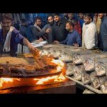 Fried Fish & Grilled Fish Karachi’s Biggest Seafood Street. Street Food Spicy Lahori Masala Fish Fry