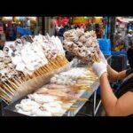 대박 해산물 꼬치구이부터 족발덮밥, 멋떨어지는 팟타이 이모, 과일 자르기 달인까지, 태국 방콕 차이나타운 길거리음식 몰아보기-Thai street food collection