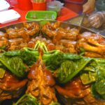 Street Food and Wet Market in Phuket, Thailand. Best Stalls of Banzaan Market in Patong City