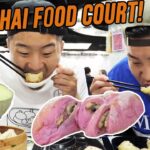 CHINESE STREET FOOD TOUR IN SHANGHAI CHINA! Can This Food Court Replace Street Food? | Fung Bros