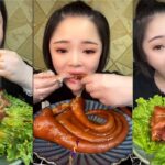 Chinese people eating – Street food – “pork, pork tail, pork ribs, pig intestine” #22
