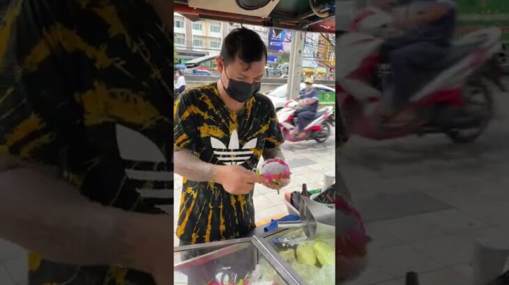 Amazing Dragon Fruit Cutting Skills | Thai Street Food #shorts