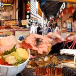 일본에서 정말 유명한 츠키지시장에서 배터지게 먹어보았습니다!!😁 | 도쿄 길거리음식, 카이센동, 해산물구이, 계란말이 먹방 Mukbang