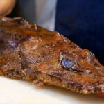 Japanese Street Food – CROCODILE FISH Sashimi Seafood Okinawa Japan