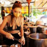 Lots of Meat are Served by Thailand Beutiful Lady  – Thailand Street Food