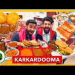 Karkardooma Street Food Delhi | Shiv Tikki , Radha Krishna Chole Bhature & More | Veggie Paaji
