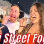 Spanish Friends Try THAI STREET FOOD in Bangkok, Thailand’s BEST Night Market: Jodd Fairs