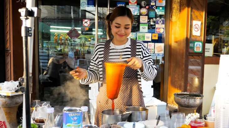 Another day of the most famous beautiful coffee lady in Bangkok | street food thailand