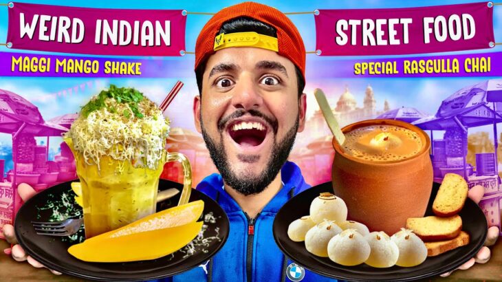 Eating INDIA’s Most Weird Street FOOD for 24 Hours !! *Maggi Mangoshake😂*