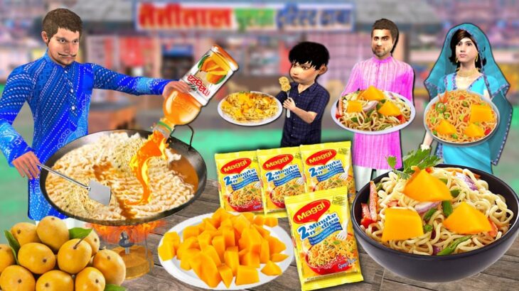 Mango Maggi Noodles Street Food Maaza Maggi Recipe Hindi Kahani Moral Stories New Funny Comedy Video