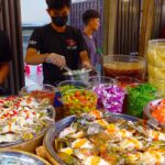 Super Spicy Seafood Salad ! Popular Soy Sauce Salmon & Crab Lotus Root Salad | Cambodian Street Food