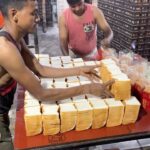 Large-scale Production of Bread Loaf | Street Food