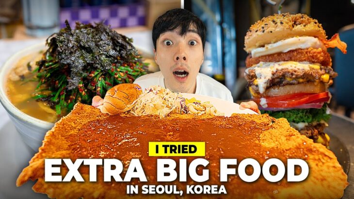 I Tried MONSTER SIZED FOODS in Korea
