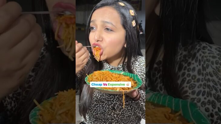 Cheap Vs Expensive Noodles 🍜 #Shorts #foodchallenge #streetfood