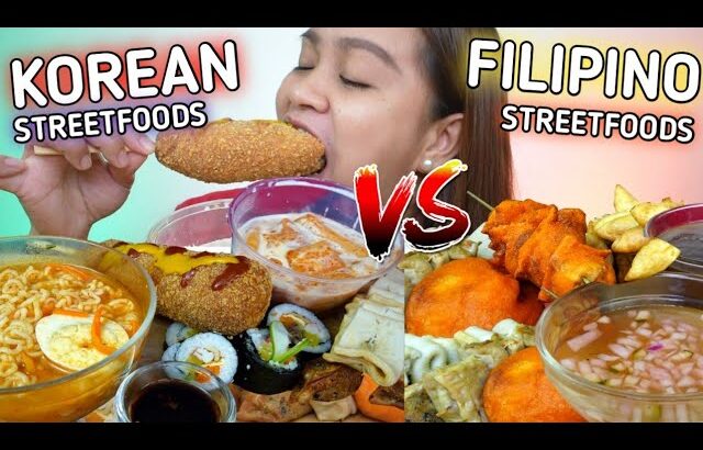 FILIPINO STREET FOODS VS KOREAN STREET FOODS | Collab W/ @EricComptonTV