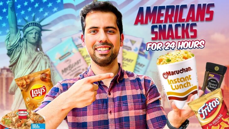 Trying Out American Snacks For 24 Hours | @cravingsandcaloriesvlogs