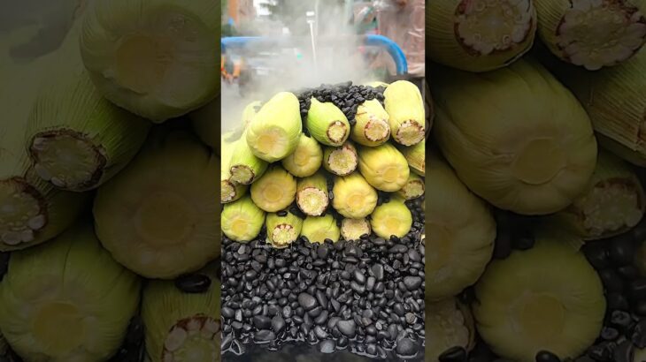 The Most Unique Hot Stone Steamed Corn In Taiwan #shorts