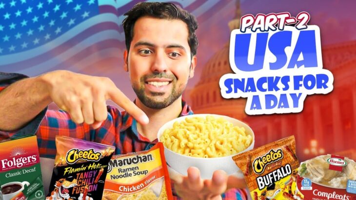 Trying Out USA Snacks For 24 Hours! |  Part 2 | @cravingsandcaloriesvlogs